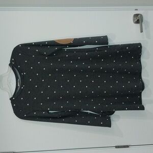 920 Viamor Grey polka dot long sleeve sweater